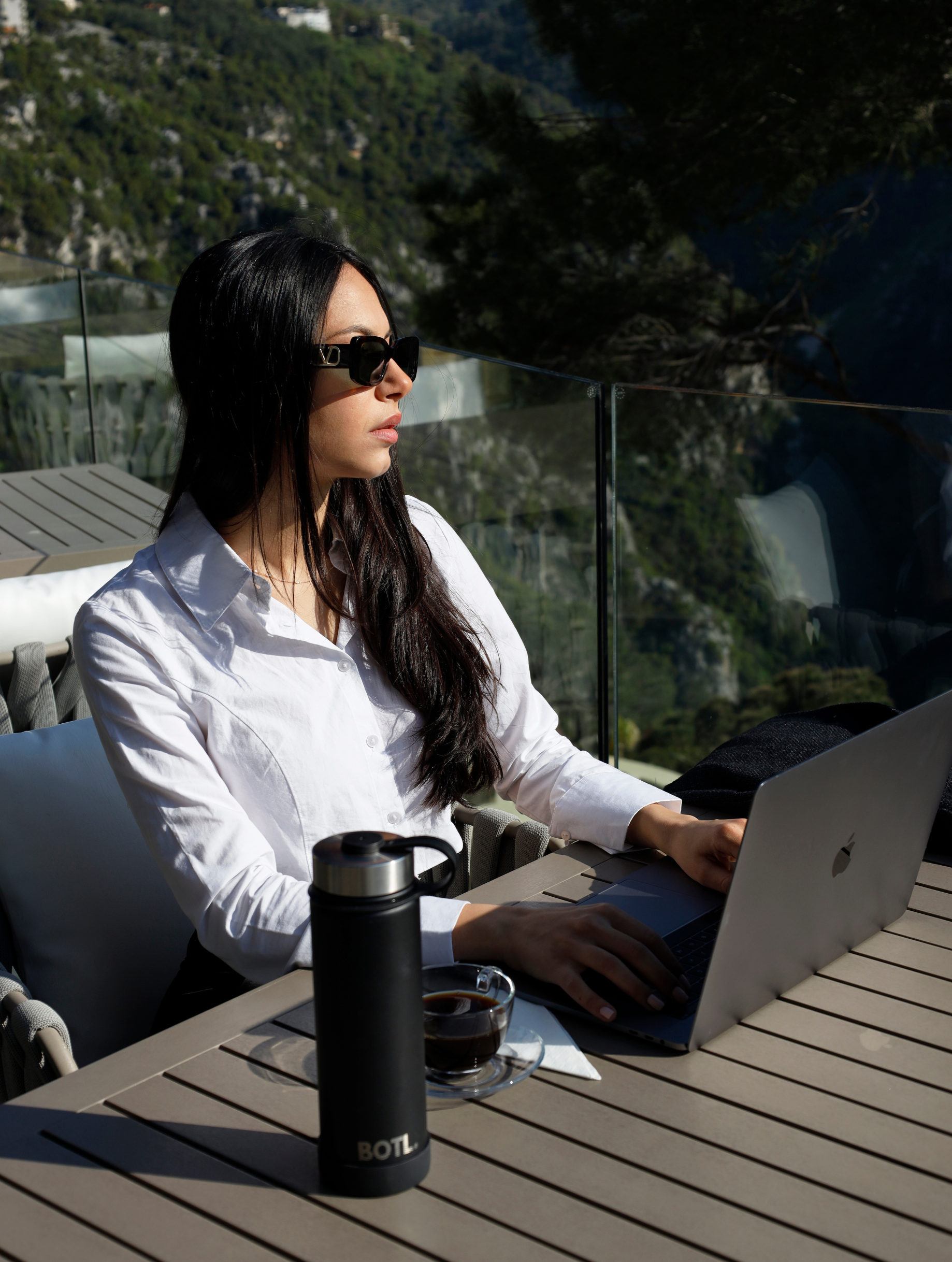 Dark Black WideMouth BOTL. (21 Oz,620 ml, Powder Coated)